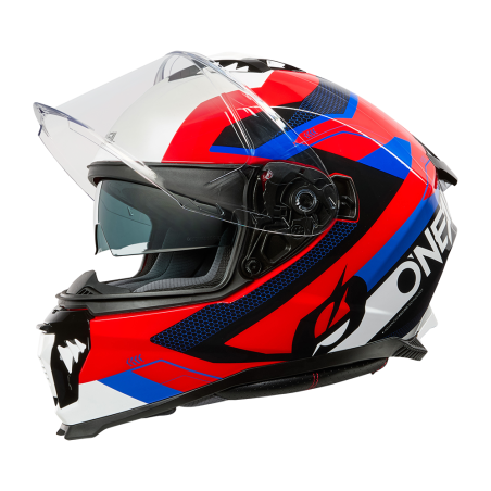 0702-172 Casco CHALLENGER EXO nero/bianco/rosso/blu S (55/56 cm)