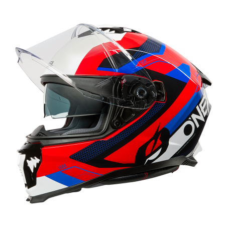 0702-174 Casco CHALLENGER EXO nero/bianco/rosso/blu L (59/60 cm)