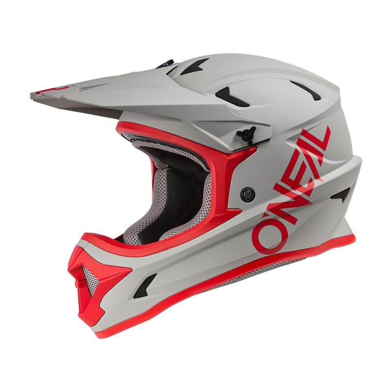 0481-224 Casco SONUS SOLID grigio/rosso L (59/60 cm)