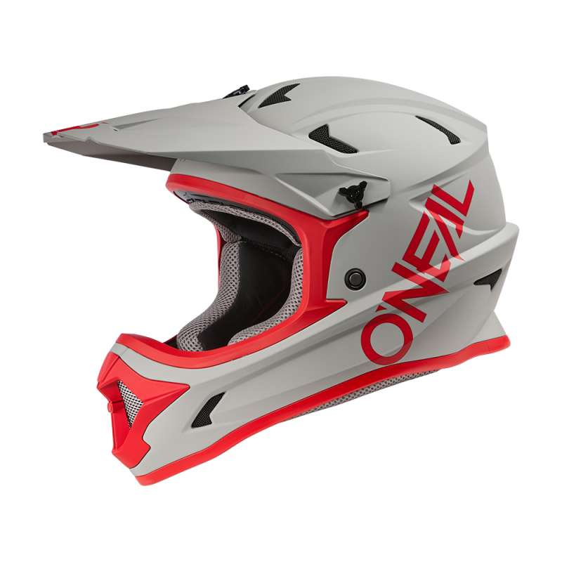0481-224 Casco SONUS SOLID grigio/rosso L (59/60 cm)