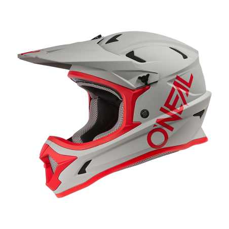 0481-224 Casco SONUS SOLID grigio/rosso L (59/60 cm)