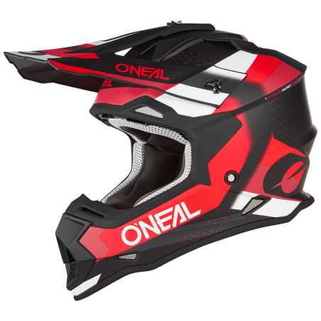 0200-104 Casco 2SRS SPYDE nero/rosso/bianco L (59/60 cm)