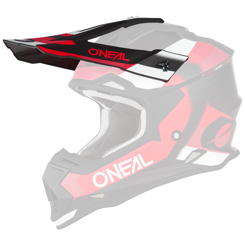 0200-100 Casco Visor 2SRS SPYDE nero/rosso/bianco
