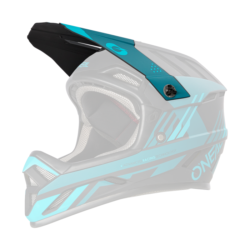 0500-750 Visiera BACKFLIP Casco STRIKE nero/verde acqua