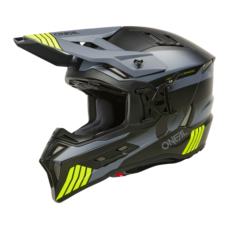 EXSRS-204 Casco EX-SRS HITCH nero/grigio/giallo neon L (59/60 cm)