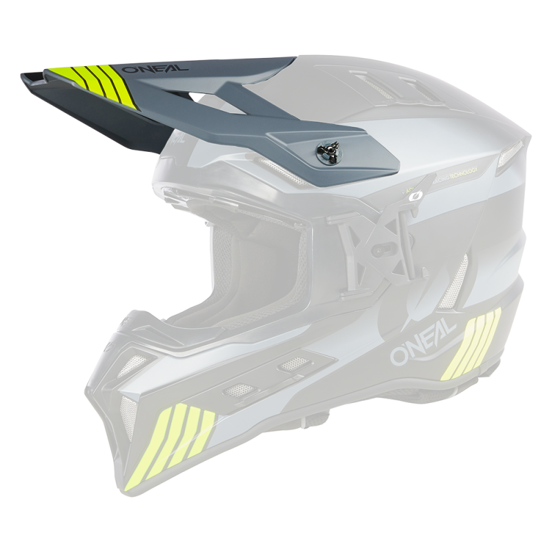 EXSRS-200 Visiera EX-SRS Casco HITCH nero/grigio/giallo neon