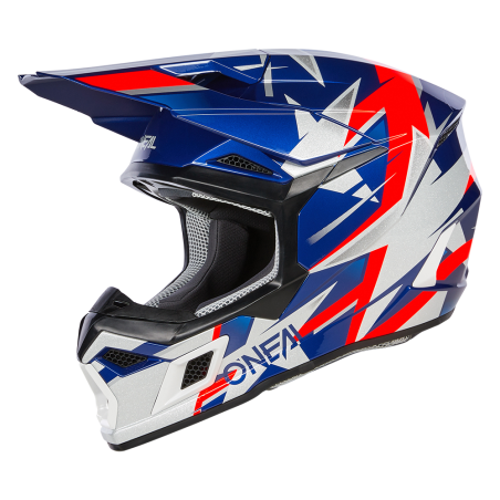 0625-115 Casco 3SRS RIDE blu/bianco/rosso XL (61/62 cm)