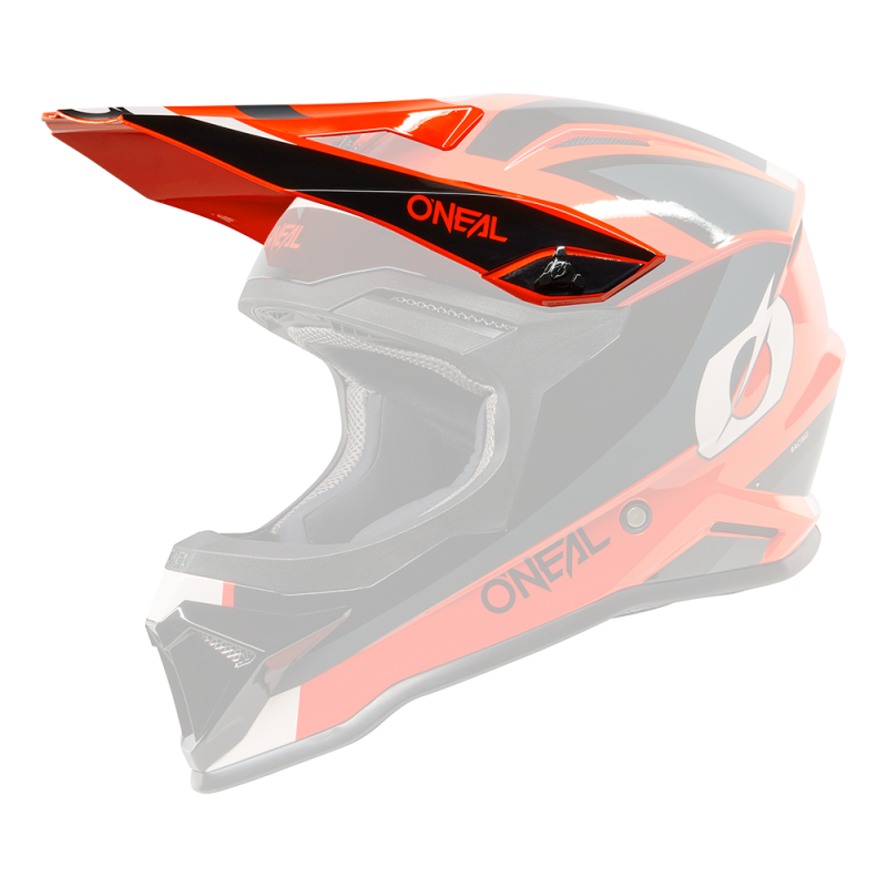 0634-330 Casco Visor 1SRS Youth STREAM nero/rosso