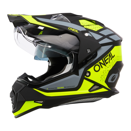 0818-075 Casco SIERRA R giallo neon/nero/grigio XL (61/62 cm)