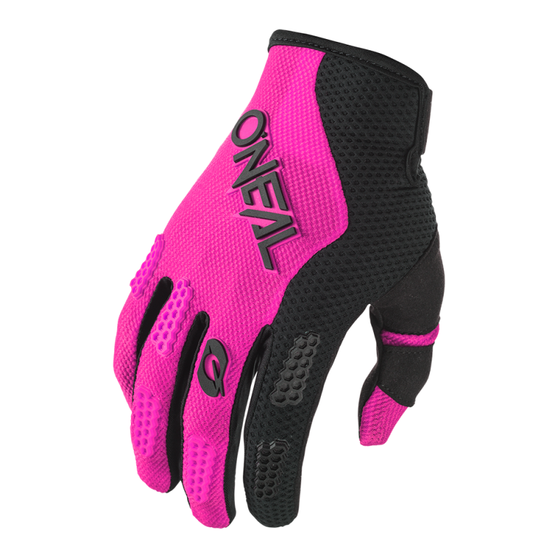 E032-716 Guanto da donna ELEMENT RACEWEAR nero/rosa S/6