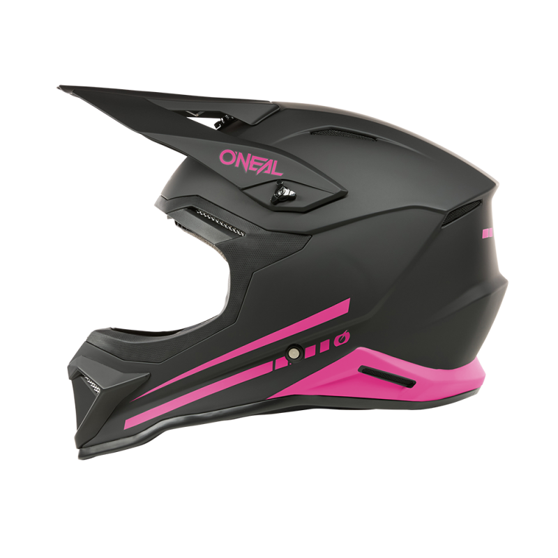 0634-505 Casco 1SRS Youth SOLID nero/rosa XL (51/52 cm)