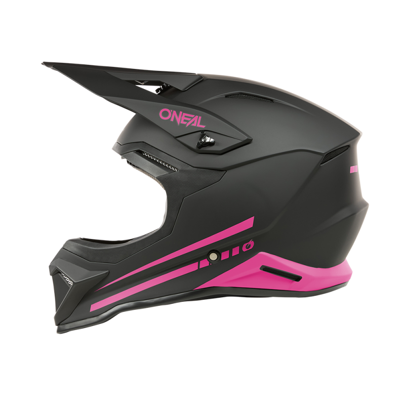0634-505 Casco 1SRS Youth SOLID nero/rosa XL (51/52 cm)