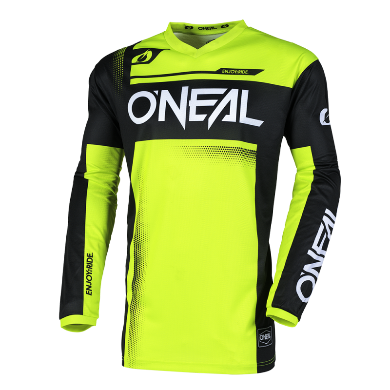 E006-053 Maglia ELEMENT RACEWEAR nera/giallo neon M