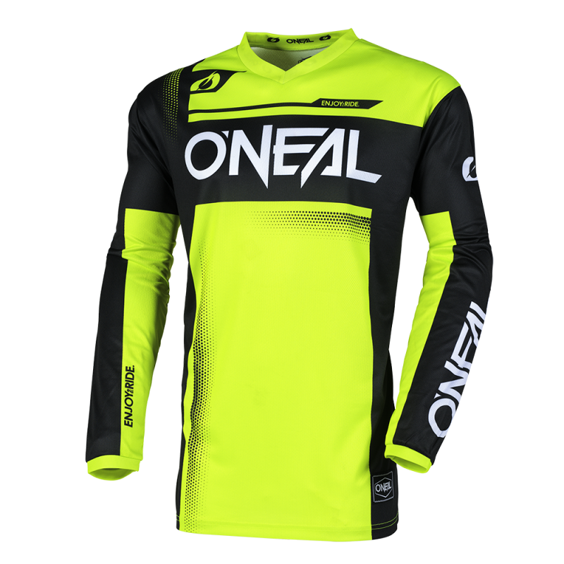 E006-056 Maglia ELEMENT RACEWEAR nera/giallo neon XXL