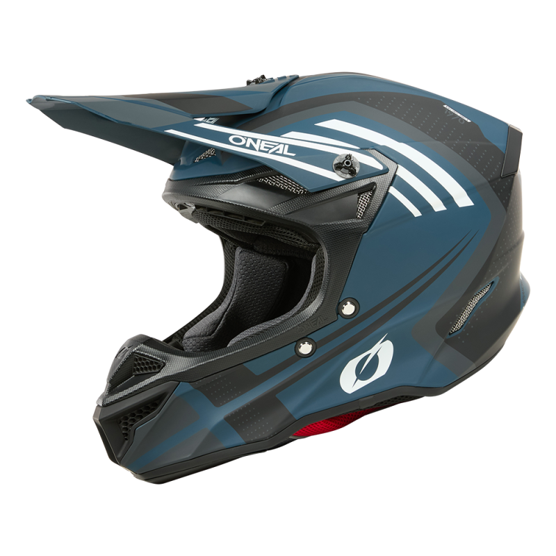 0628-274 Casco 5SRS in poliacrilite SPIKE blu/bianco L (59/60 cm)