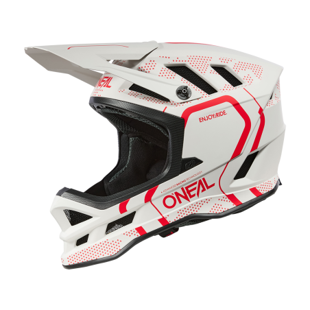 0453-064 Casco BLADE Polyacrylite STRIKE bianco/rosso L (59/60 cm)
