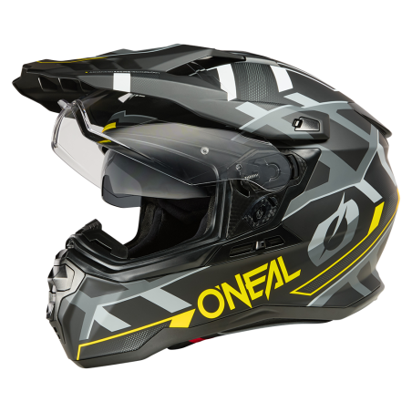 DSRS-145 Casco D-SRS SQUARE nero/giallo neon/grigio XL (61/62 cm)