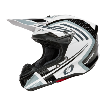 0628-281 Casco 5SRS in poliacrilite SPIKE bianco/nero XS (53/54 cm)