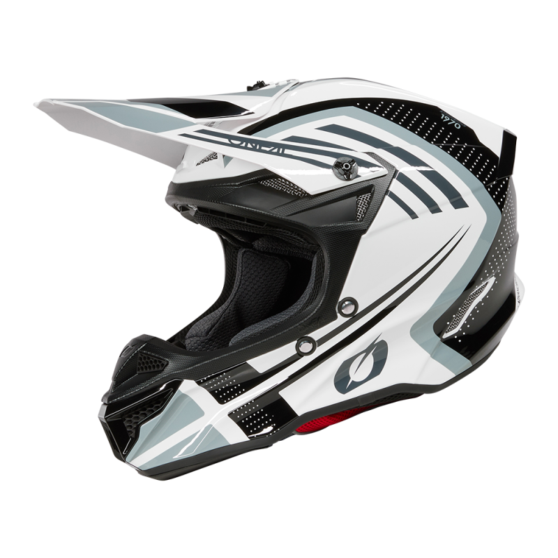 0628-284 Casco 5SRS in poliacrilite SPIKE bianco/nero L (59/60 cm)