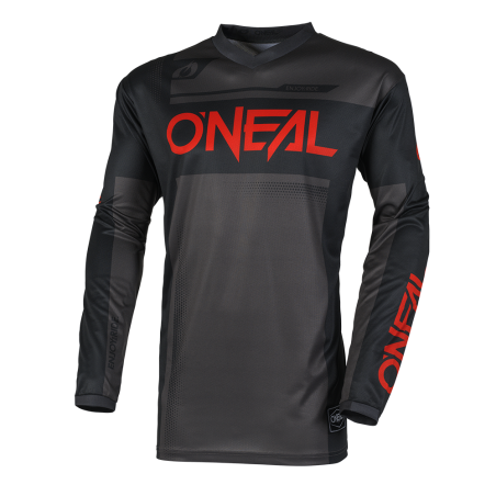 E006-074 Maglia da ragazzo ELEMENT RACEWEAR nera/grigia/rossa L