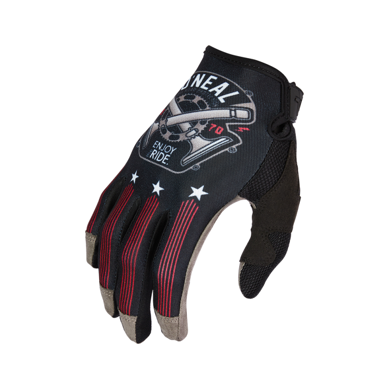 M030-639 MAYHEM Guanto PISTON nero/bianco/rosso M/8