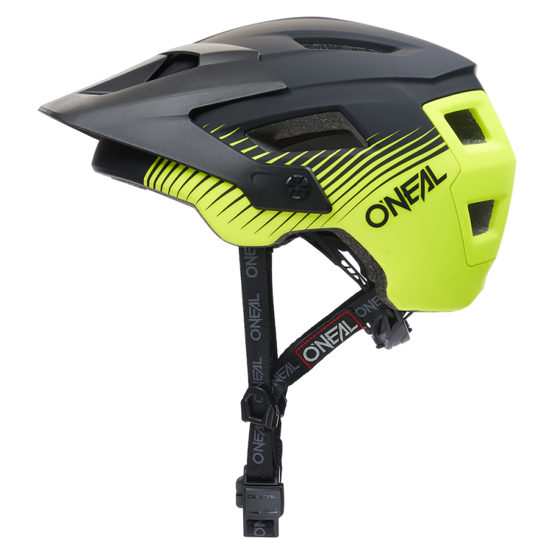 0502-072 Casco DEFENDER GRILL nero/giallo neon XS/54-M/58