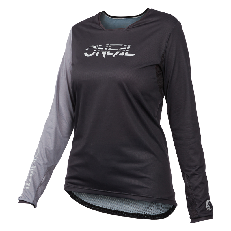 1052-014 Maglia MTB da donna ELEMENT FR HYBRID nera/grigia L