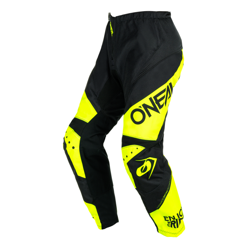 E023-1332 Pantaloni ELEMENT RACEWEAR nero/giallo neon 32/48