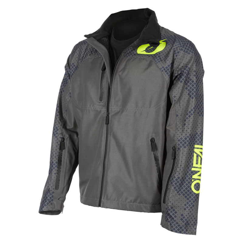 0778-401 Giacca antipioggia SHORE grigio/giallo neon XS