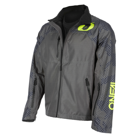 0778-401 Giacca antipioggia SHORE grigio/giallo neon XS