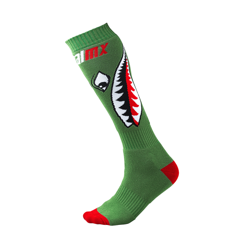 0356M-703 Calzino PRO MX BOMBER verde (taglia unica)