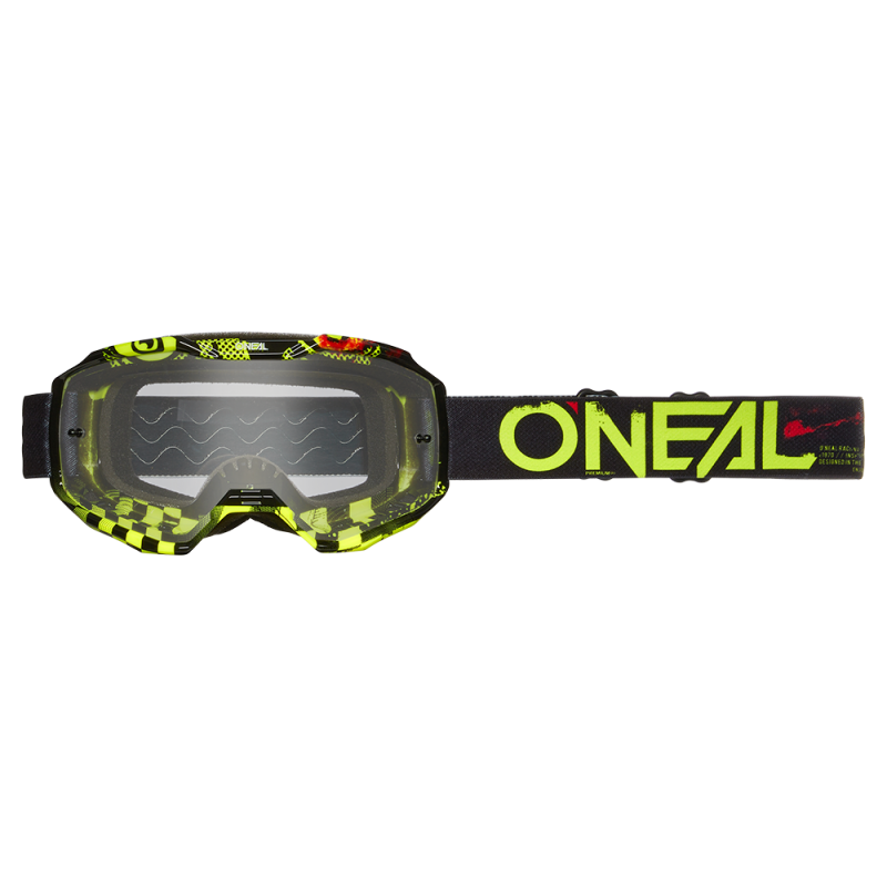 6029-105 B-10 Goggle ATTACK nero/giallo neon - trasparente