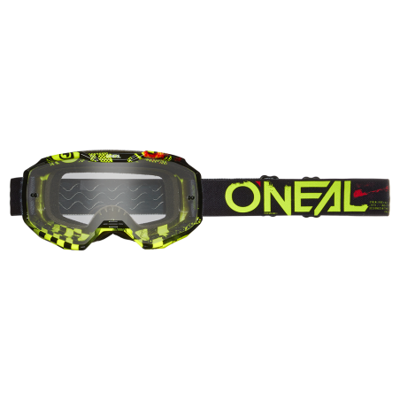 6029-105 B-10 Goggle ATTACK nero/giallo neon - trasparente