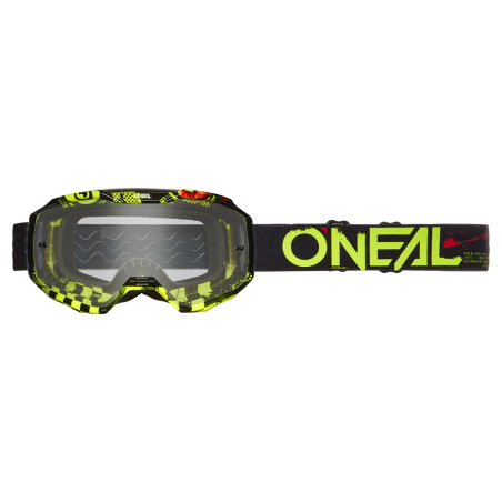 6029-105 B-10 Goggle ATTACK nero/giallo neon - trasparente
