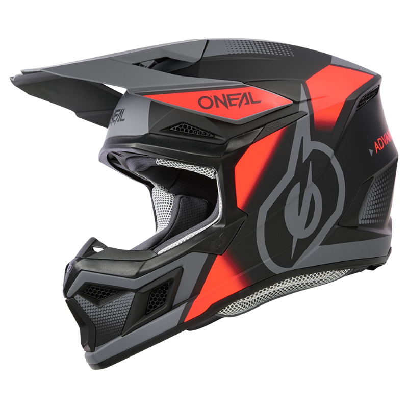0625-252 Casco 3SRS VISION nero/rosso/grigio S (55/56 cm)