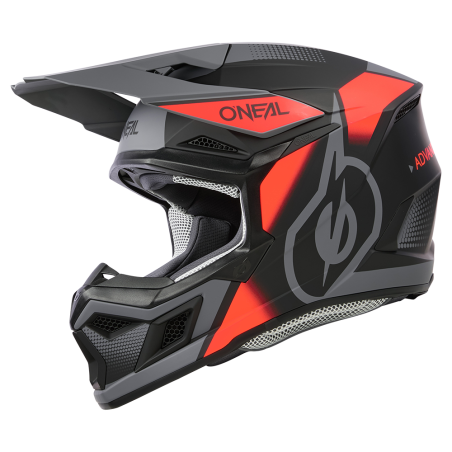 0625-252 Casco 3SRS VISION nero/rosso/grigio S (55/56 cm)