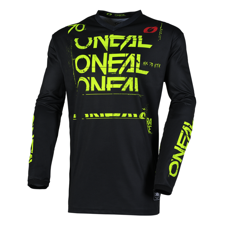 E006-212 Maglia ELEMENT STATIC nera/giallo neon S