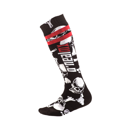 0356C-609 Calzino PRO MX CROSSBONE nero/bianco (taglia unica)