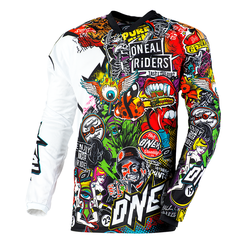 0023C-102 Maglia MAYHEM CRANK nera/multicolore S