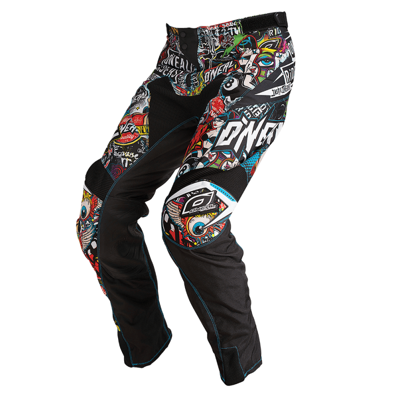 0123C-128 Pantaloni MAYHEM CRANK nero/multicolore 28/44