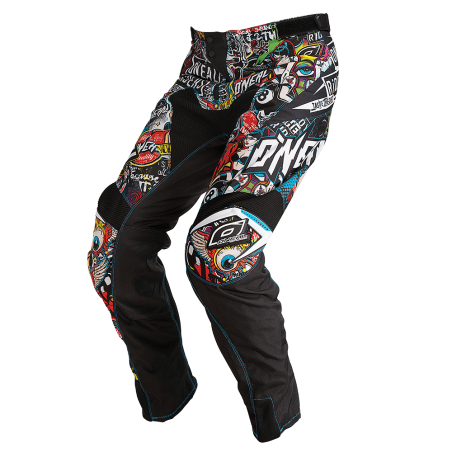 0123C-128 Pantaloni MAYHEM CRANK nero/multicolore 28/44