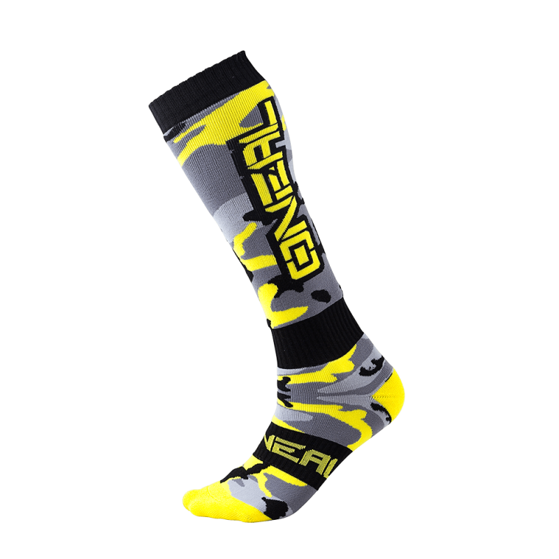 0356-733 Calzino PRO MX HUNTER nero/grigio/giallo neon (taglia unica)