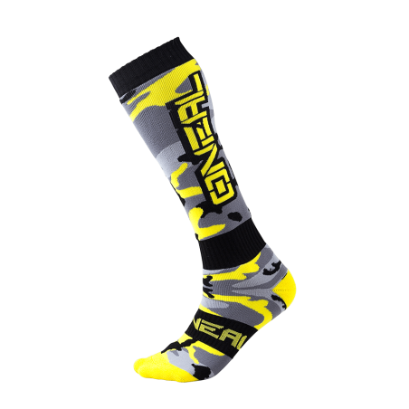 0356-733 Calzino PRO MX HUNTER nero/grigio/giallo neon (taglia unica)