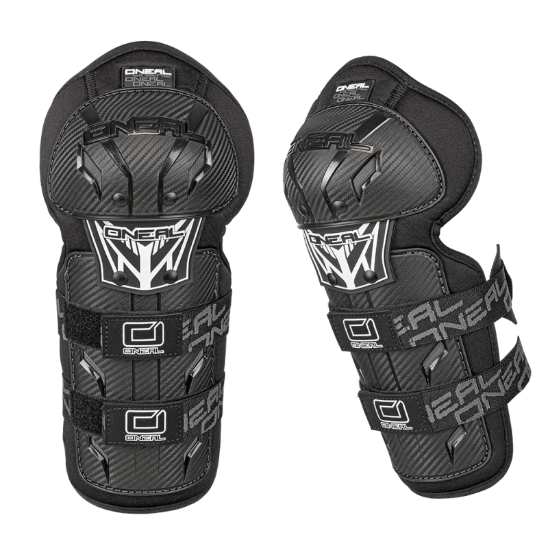 0251-322 Ginocchiera PRO III Carbon Look Youth nera
