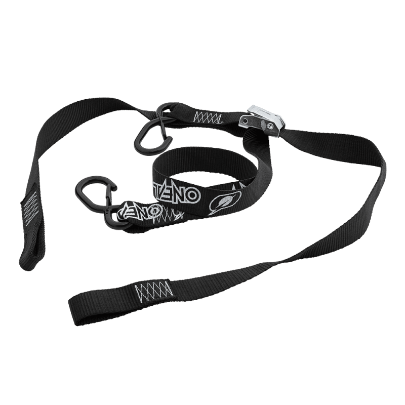 3073-200 DE LUXE Soft Hook Tie Downs LOGO nero (2 pezzi)