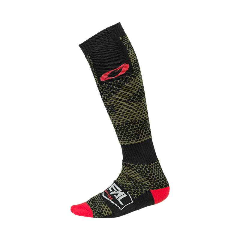 0356-768 Calzino PRO MX COVERT nero/verde (taglia unica)