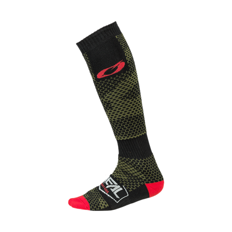 0356-768 Calzino PRO MX COVERT nero/verde (taglia unica)