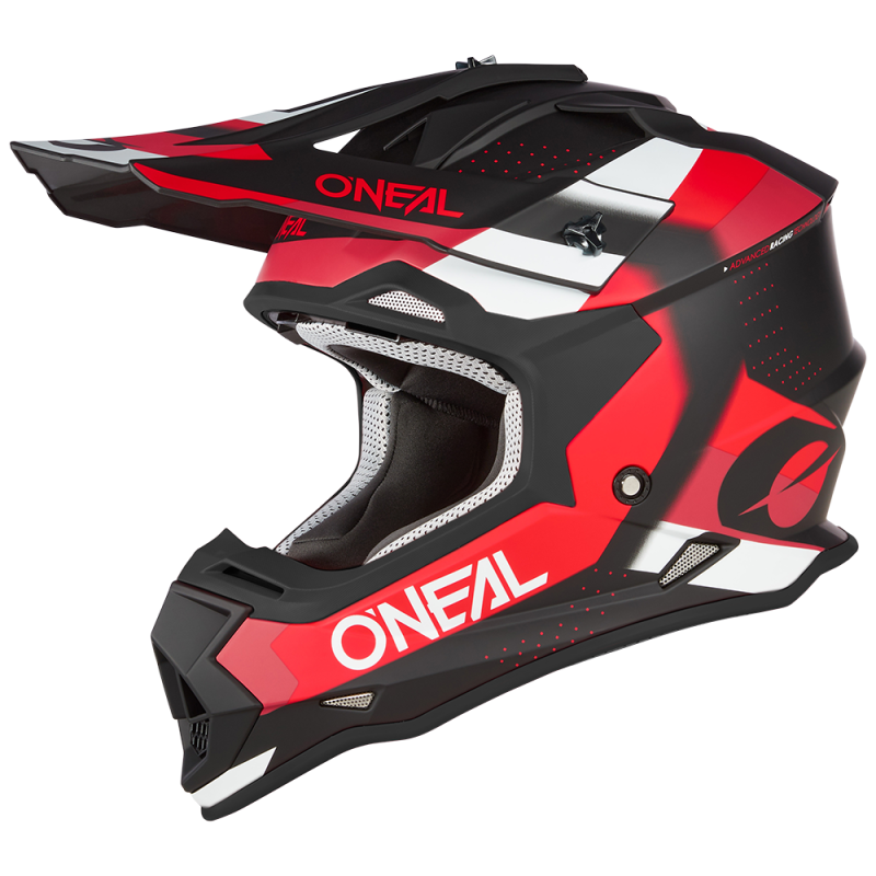 0200-102 Casco 2SRS SPYDE nero/rosso/bianco S (55/56 cm)