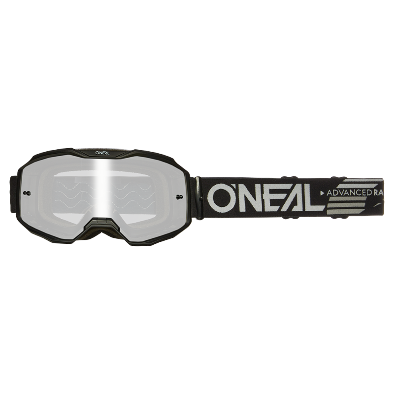 6029-001 B-10 Goggle SOLID nero - specchio argento