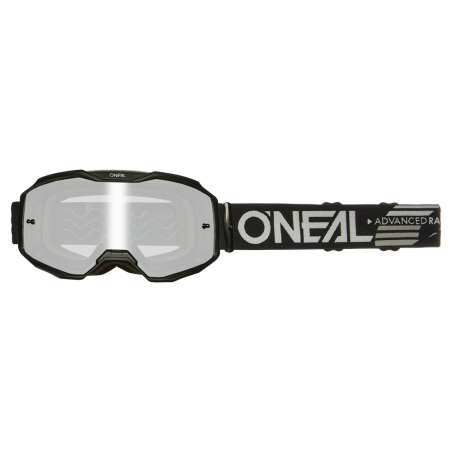 6029-001 B-10 Goggle SOLID nero - specchio argento
